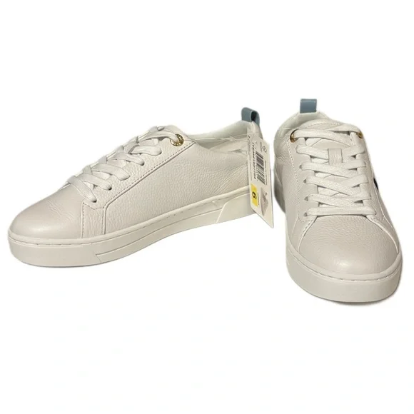 Ted Baker White Sneakers with Blue Stripes - Picture 3 of 9